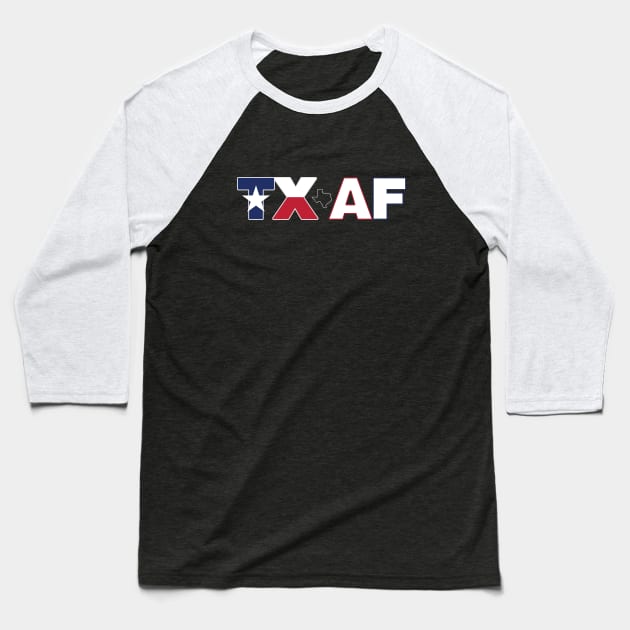 Texas AF Baseball T-Shirt by rexraygun